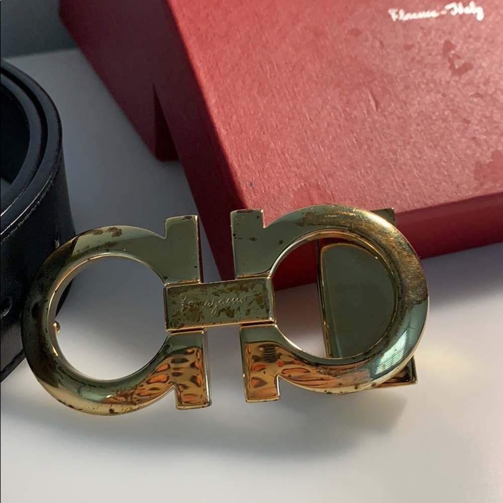 Adjustable & Reversible Salvatore Ferragamo Belt